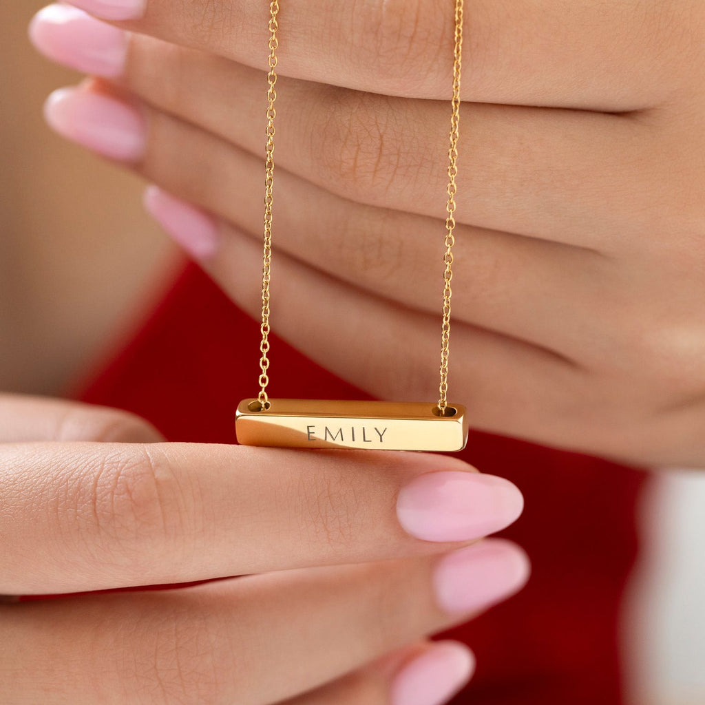 Collier Barre Horizontale 3cm en Or