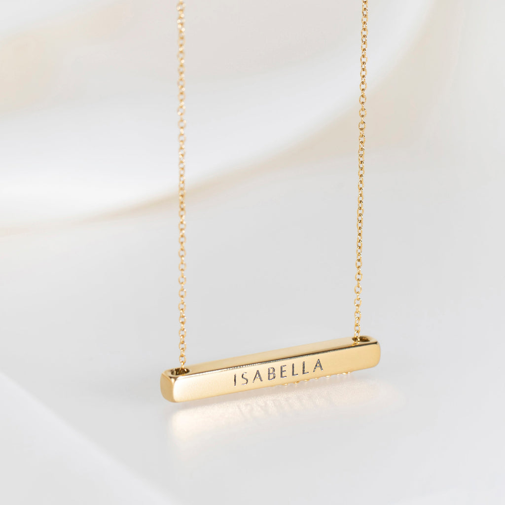 Collier Barre Horizontale 4cm en Or