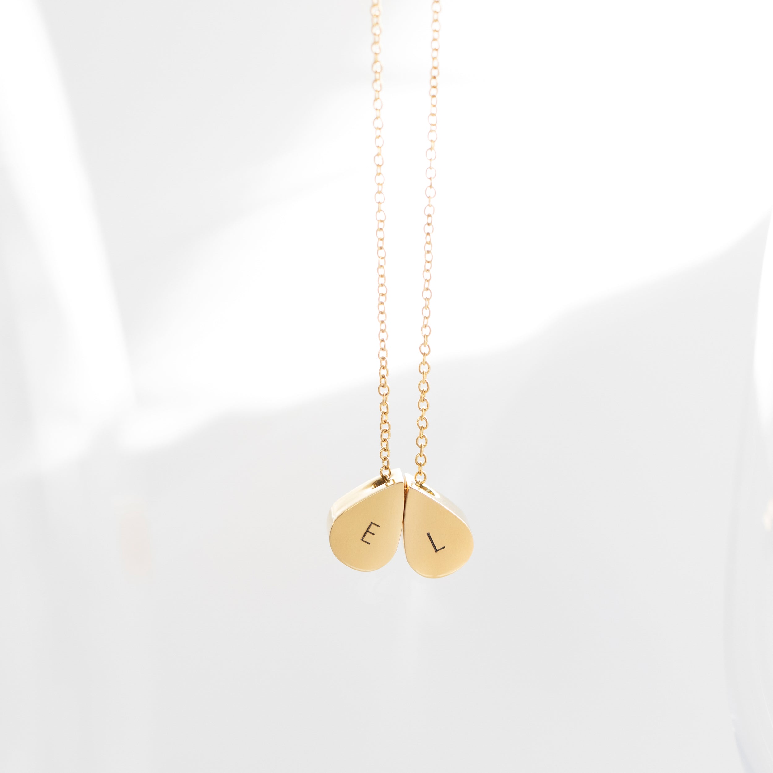 Collier Goutte Double Perle en Or