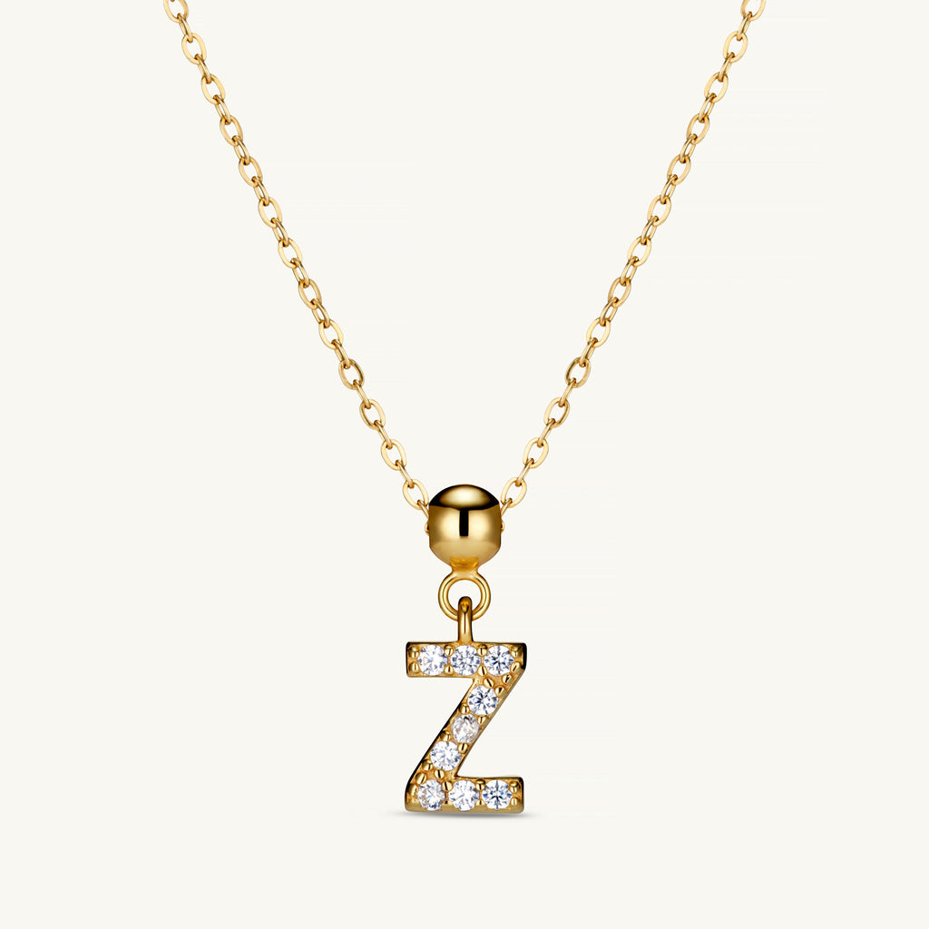 Pendentif Initiale Z avec Diamant en Or