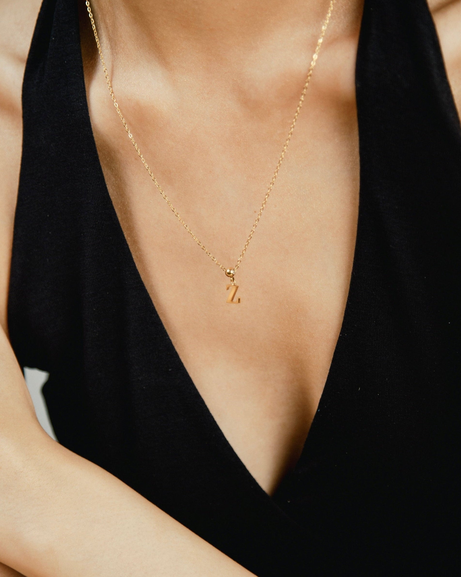 Pendentif Initiale Z Classique en Or