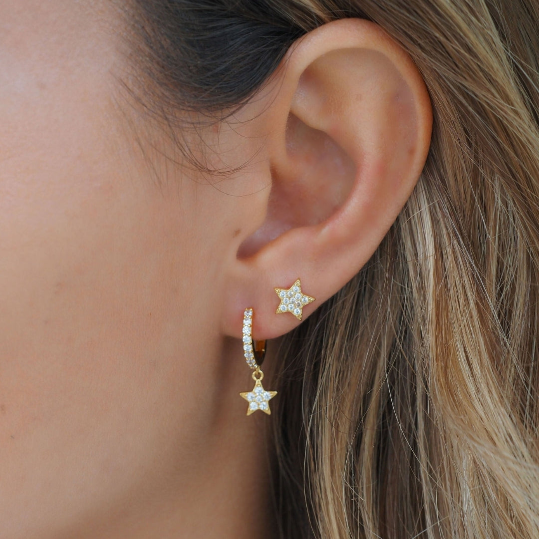 Puces d’Oreilles Étoile Astrid en Argent