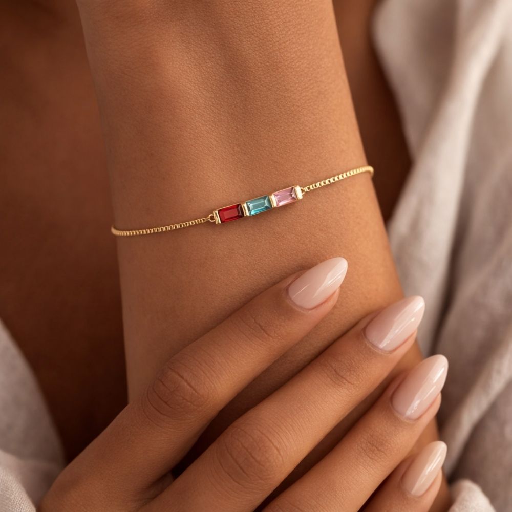 Regenboog Armband met Geboortesteen
