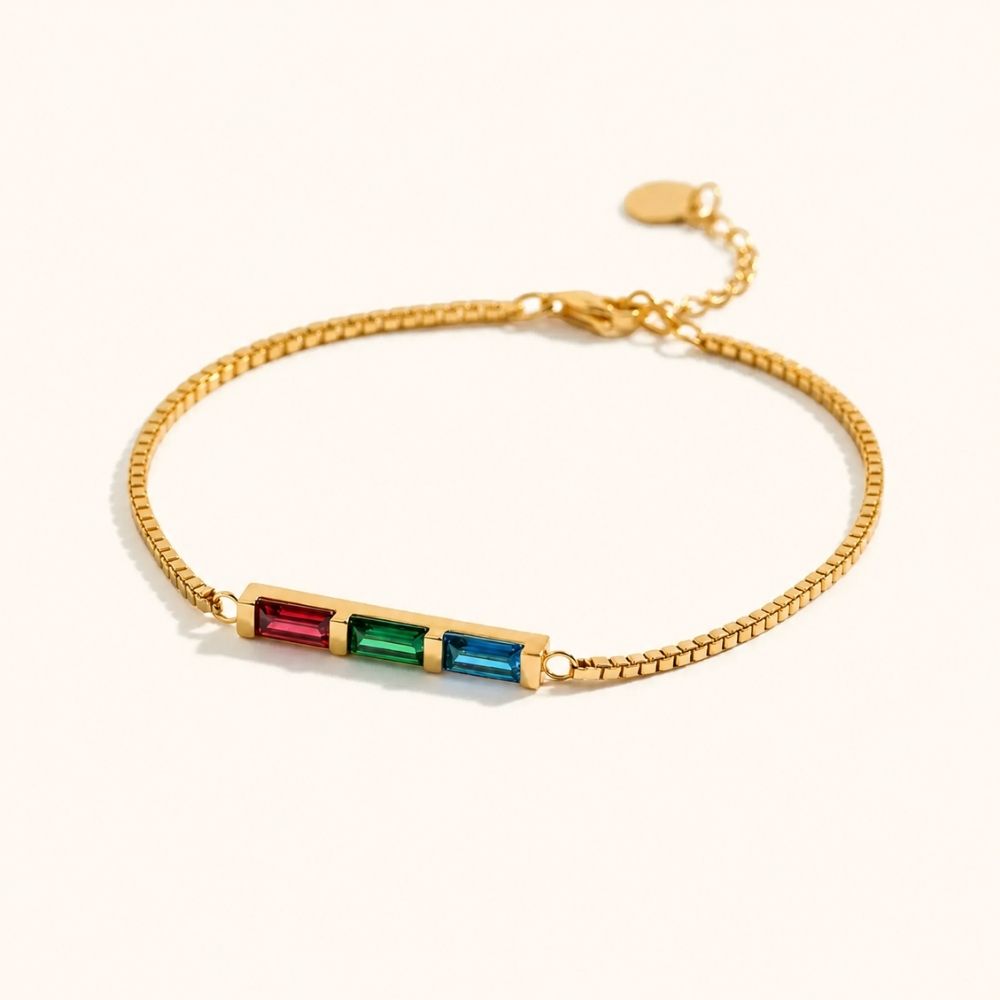 Regenboog Armband met Geboortesteen