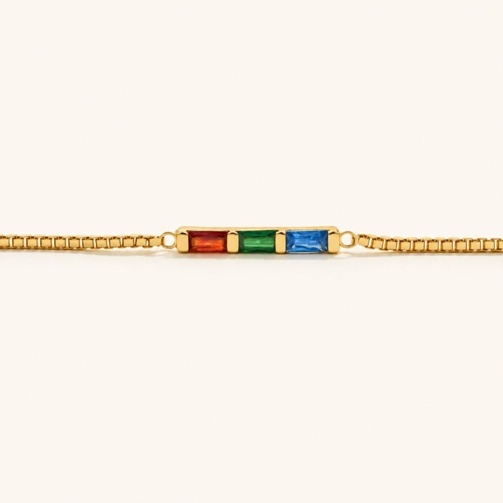Regenboog Armband met Geboortesteen