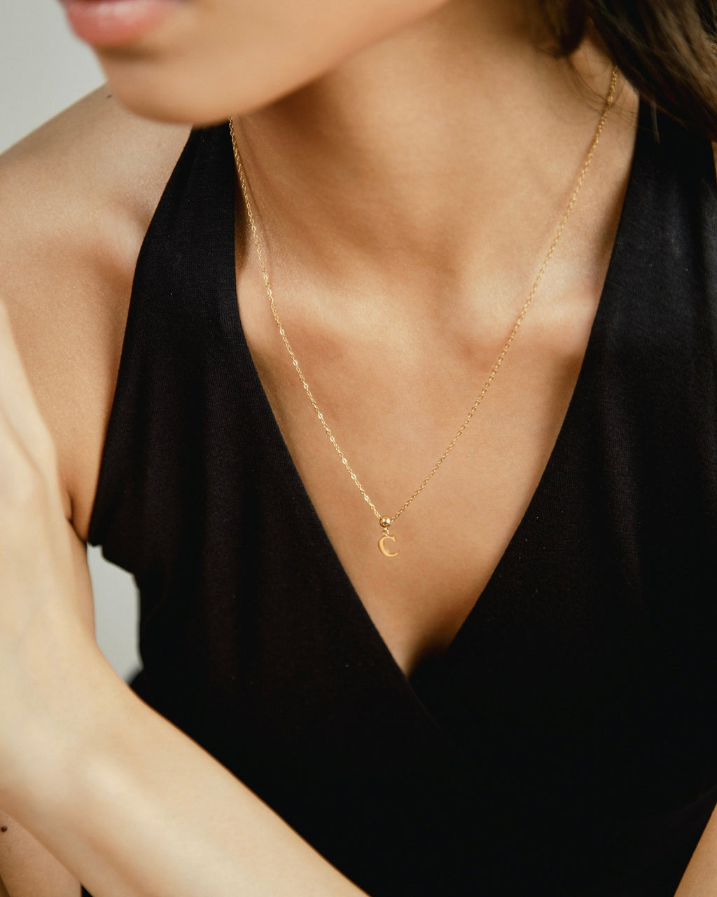 Pendentif Initiale C Classique en Or