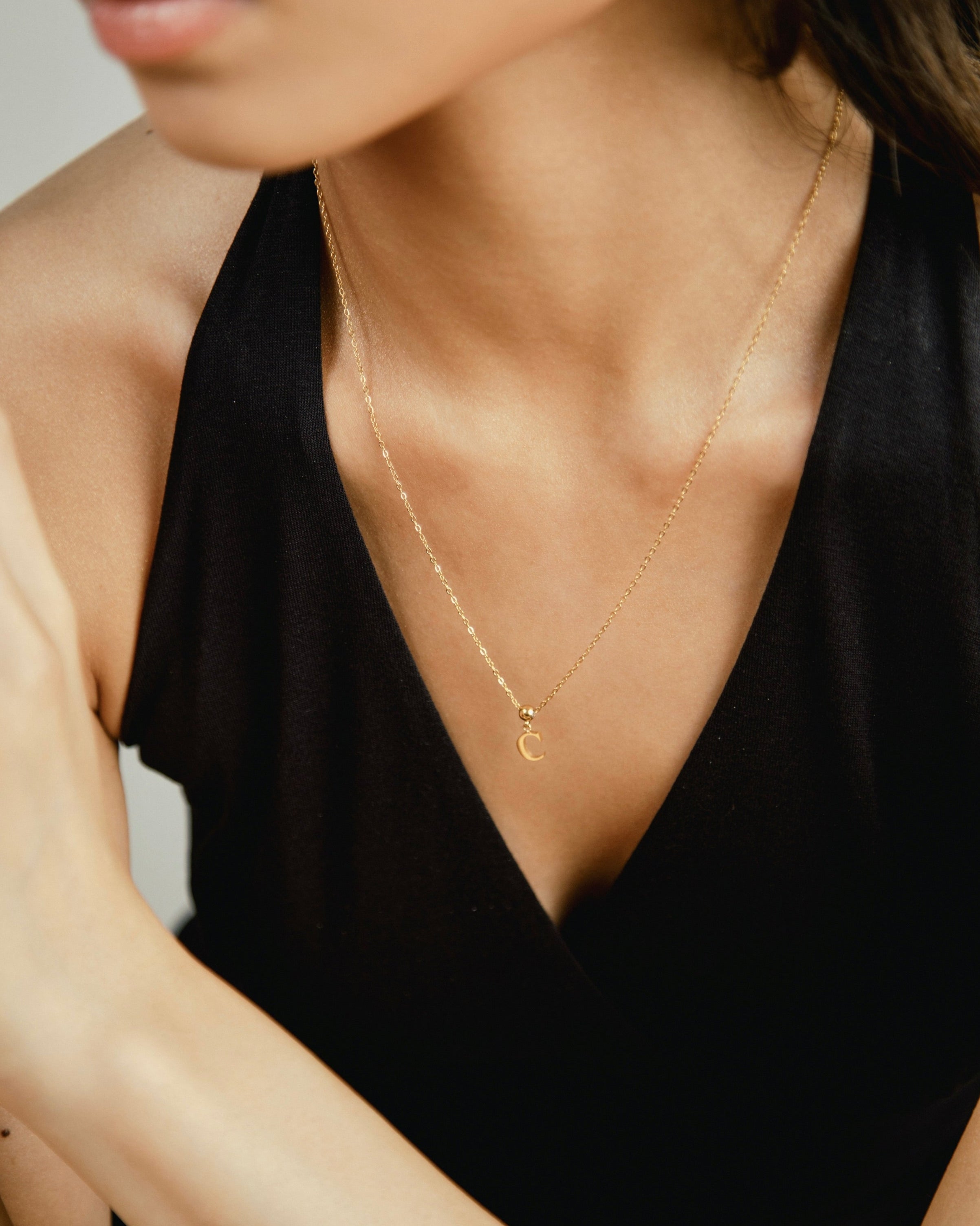 Pendentif Initiale C Classique en Or
