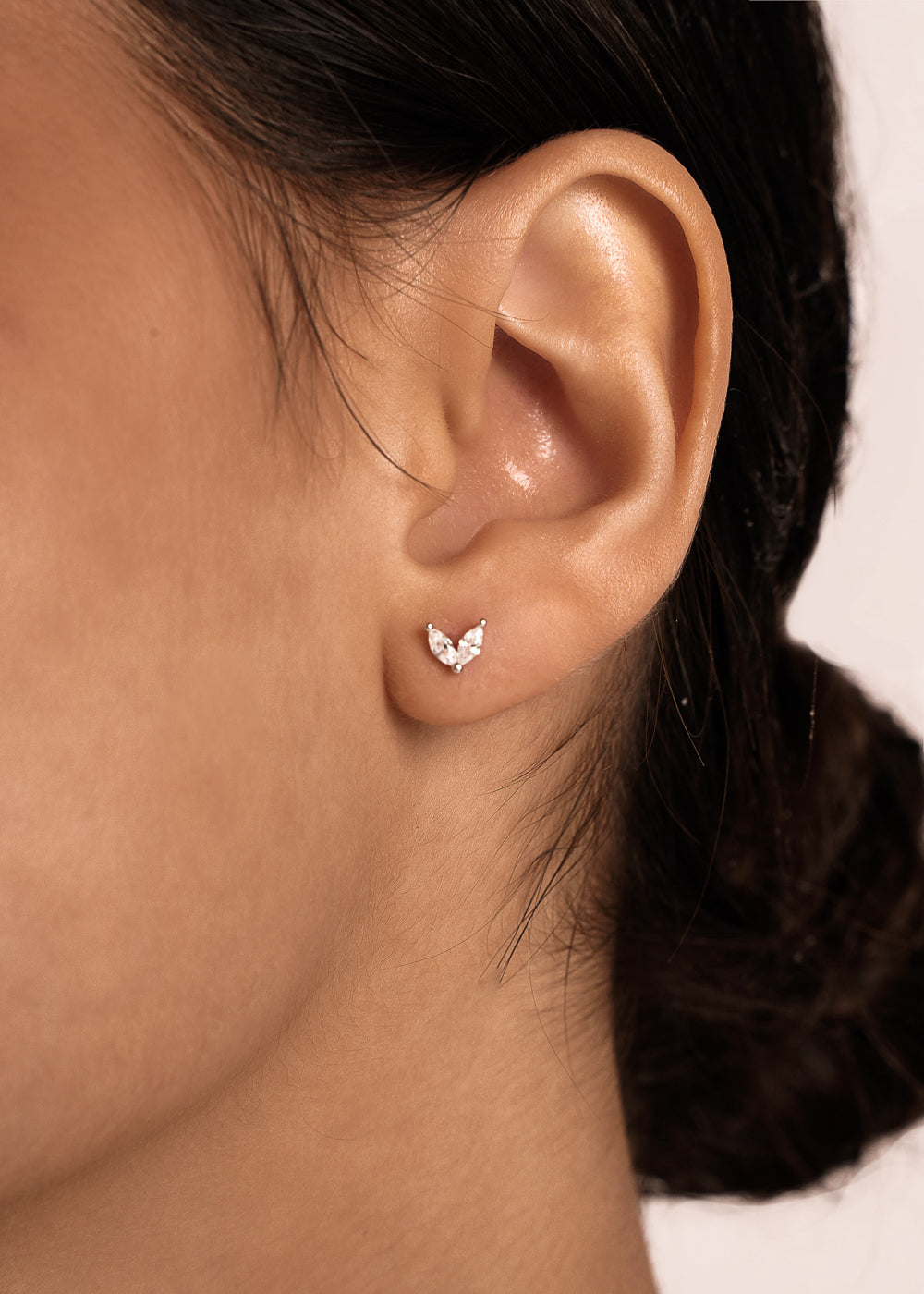 Puces d’Oreilles Ailes Cherish en Argent