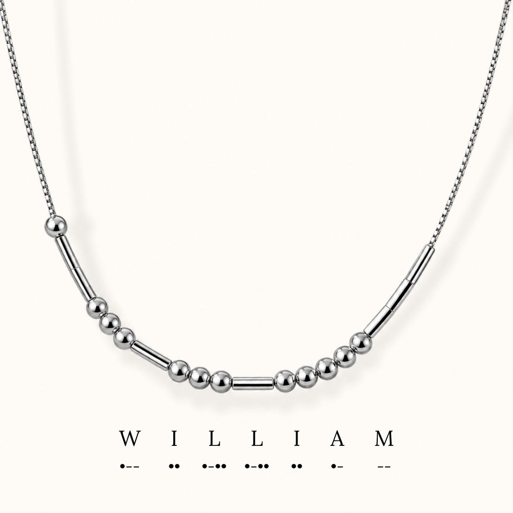 Whisper Necklace | Personalized Morse Code Name Necklace