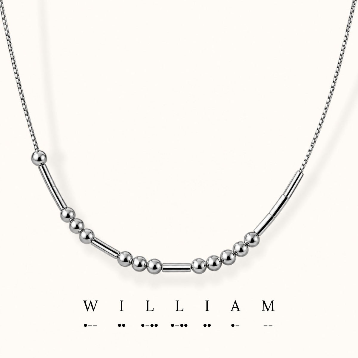 Whisper Necklace | Personalized Morse Code Name Necklace
