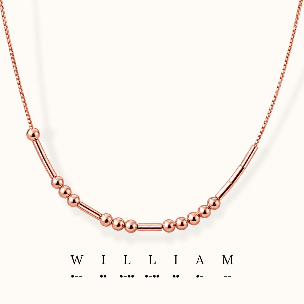 Whisper Necklace | Personalized Morse Code Name Necklace