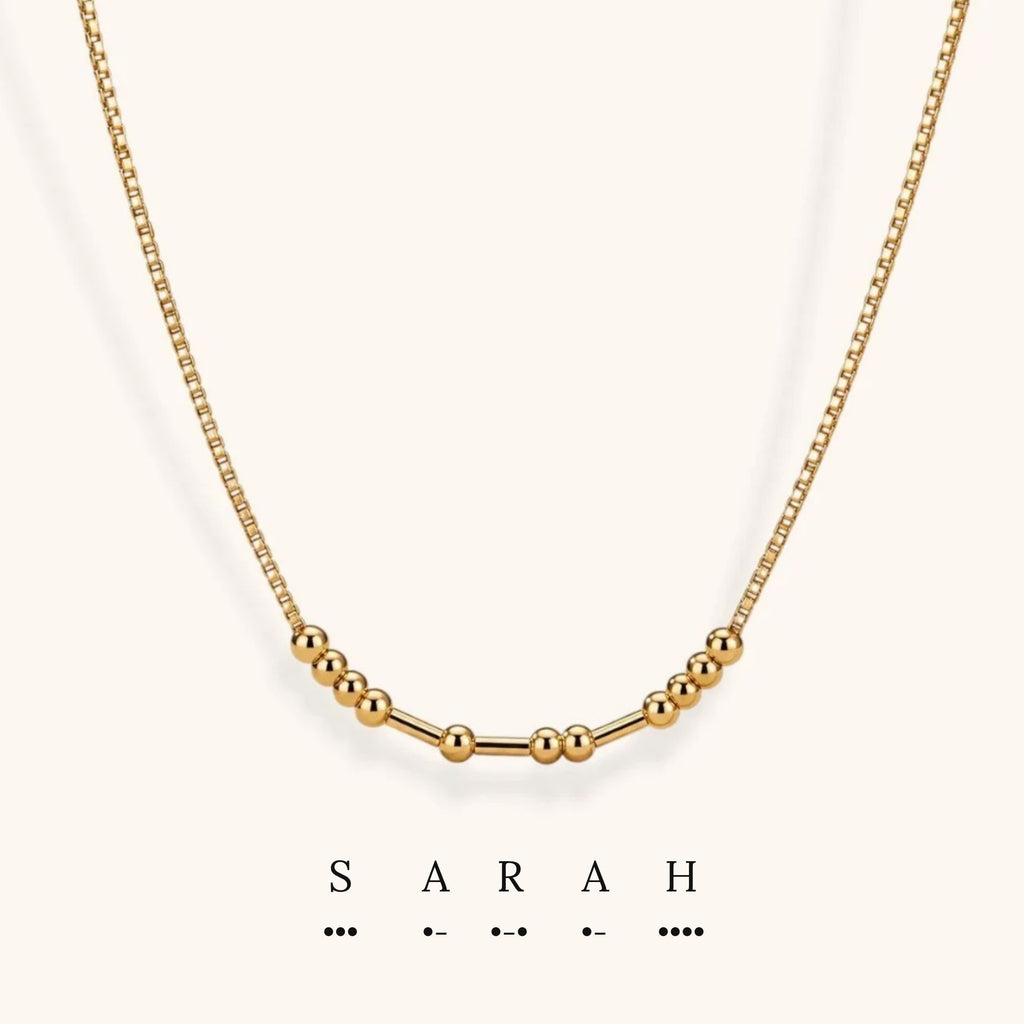 Whisper Necklace | Personalized Morse Code Name Necklace