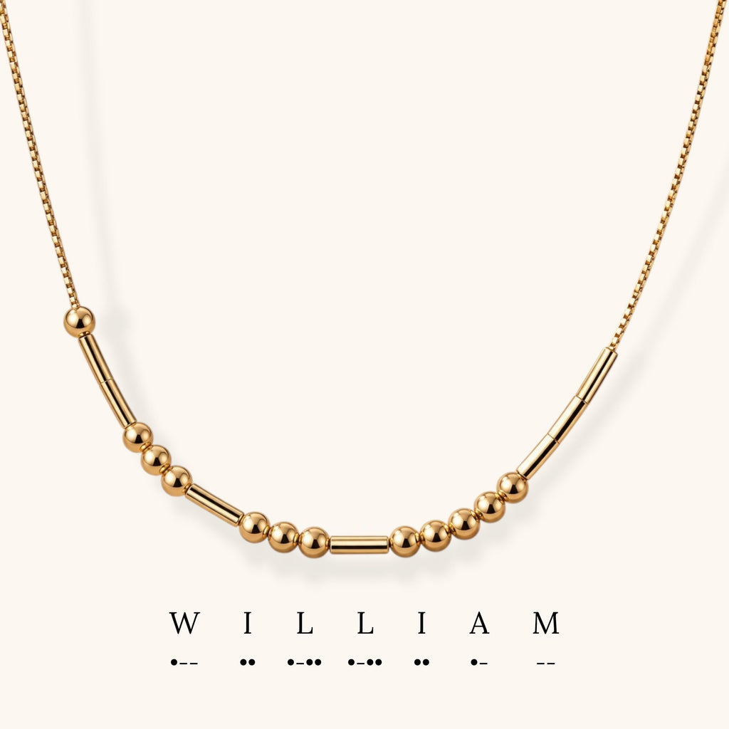 Whisper Necklace | Personalized Morse Code Name Necklace