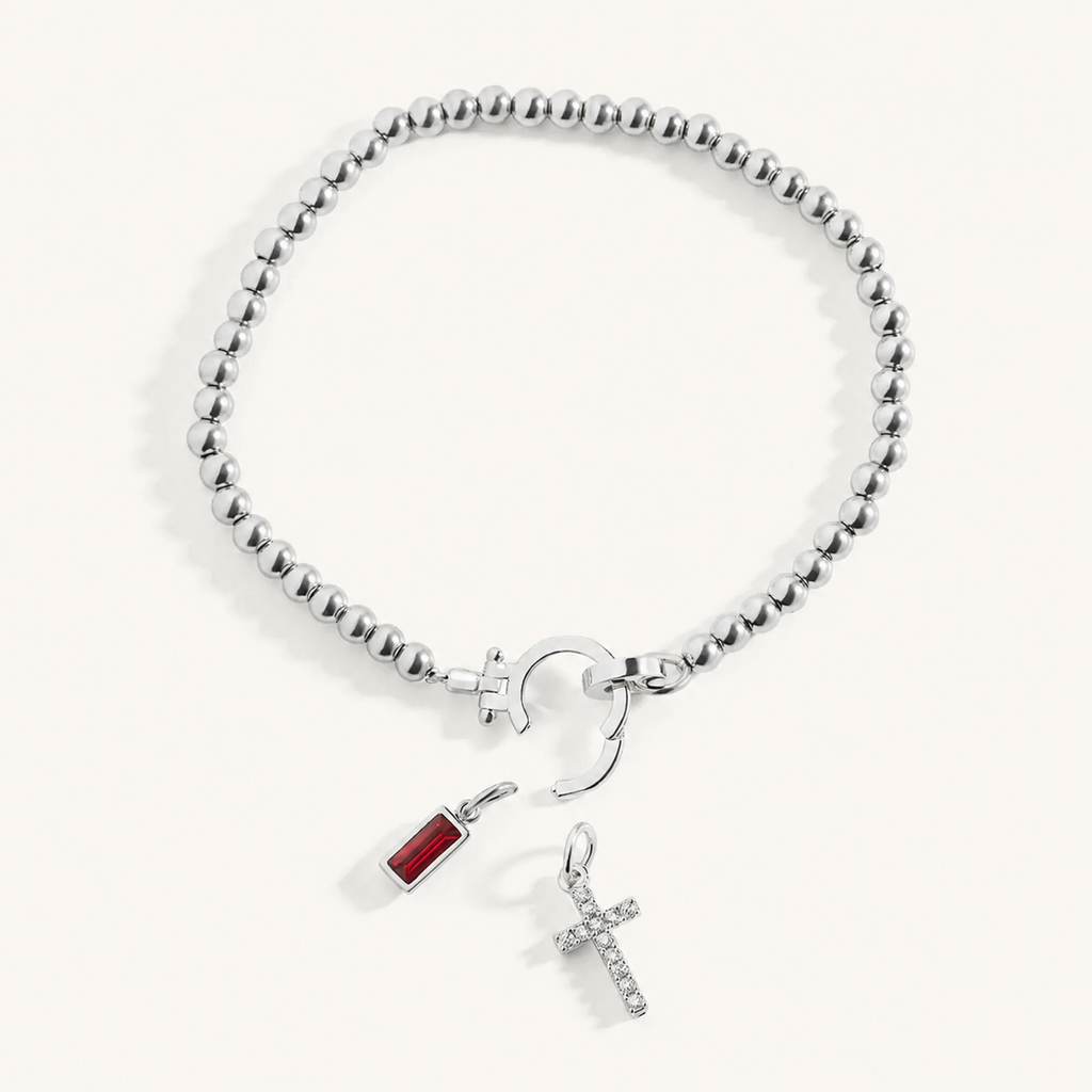 Armband Kruis & Geboortesteen
