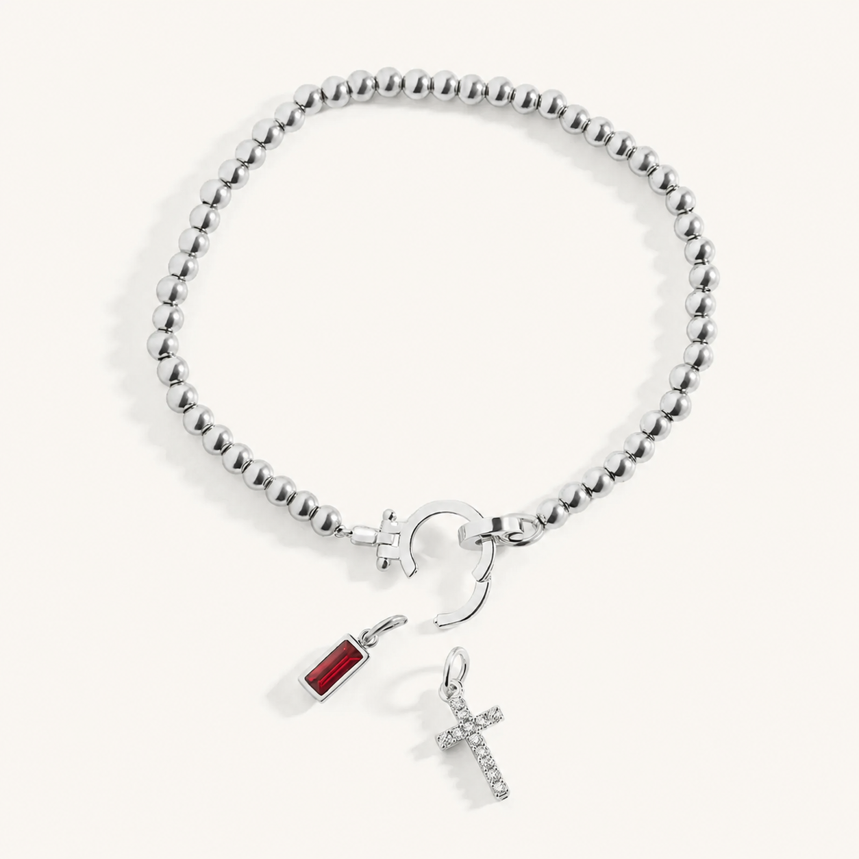 Armband Kruis & Geboortesteen