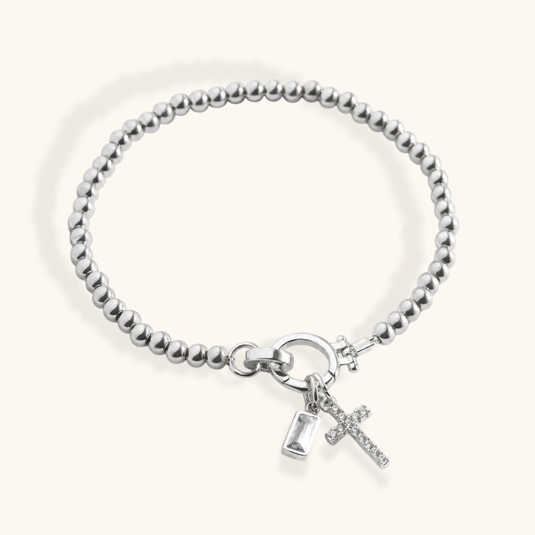 Armband Kruis & Geboortesteen