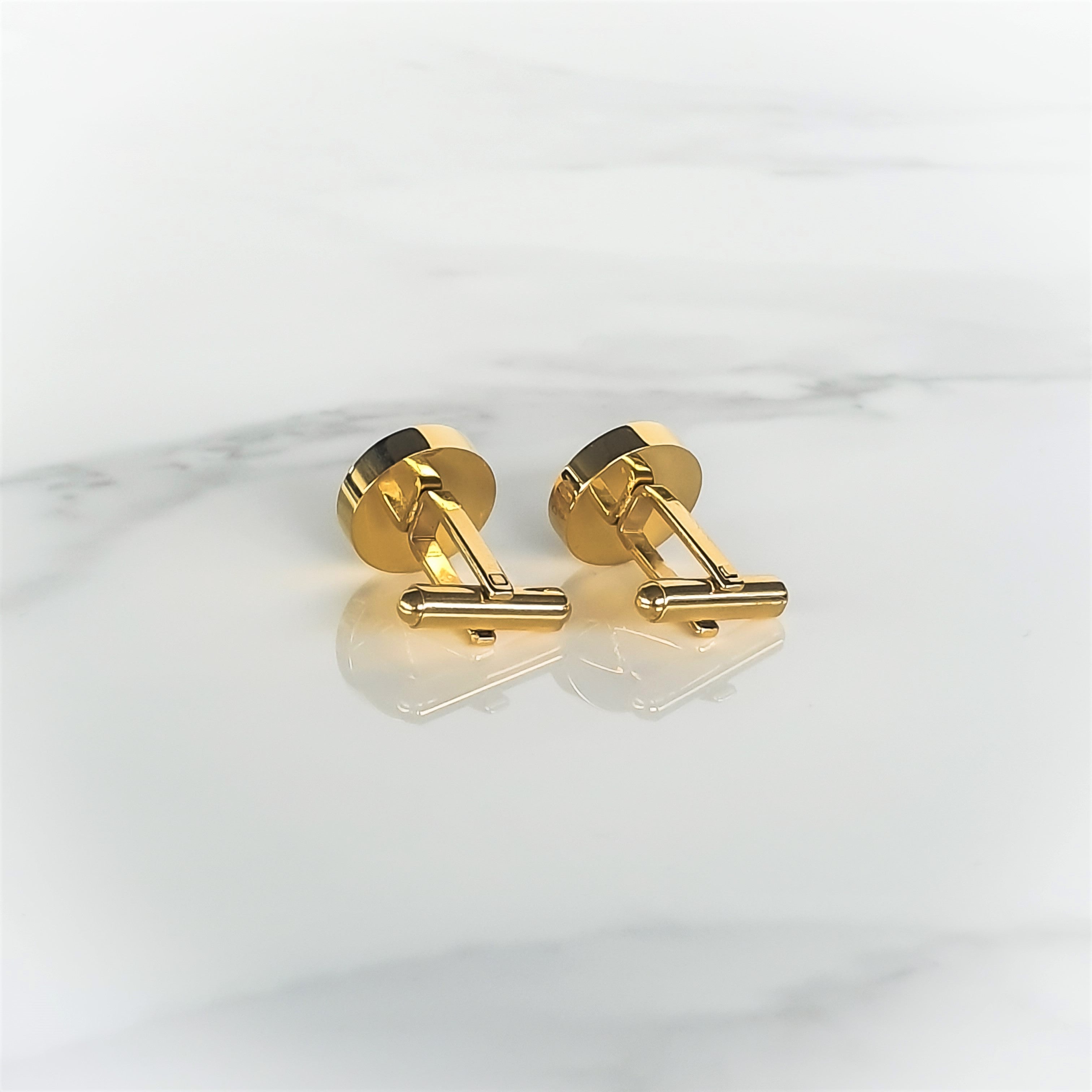 Boutons de Manchette Personnalisés en Or