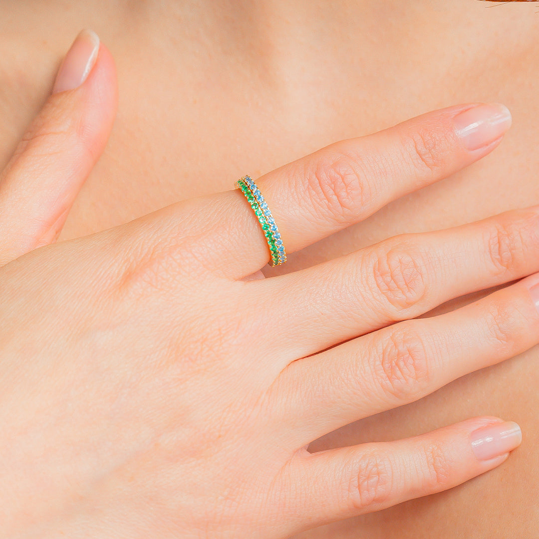 Bague Éternité Pierre de Naissance en Or