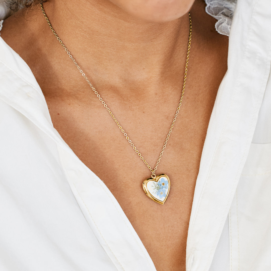 Collier Cœur de Myosotis