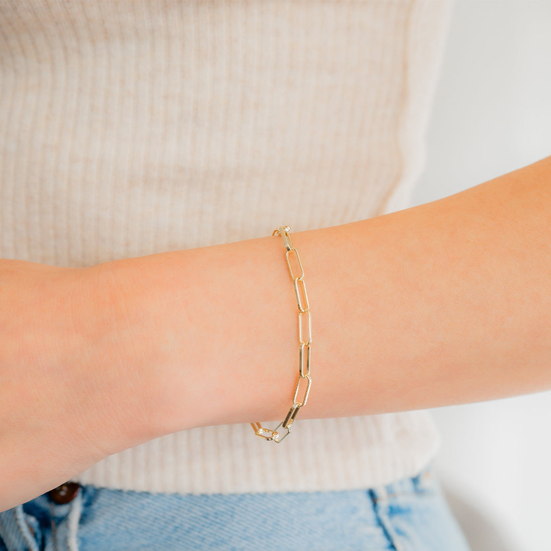 Bracelet Chaîne Maillons Ouverts en Or