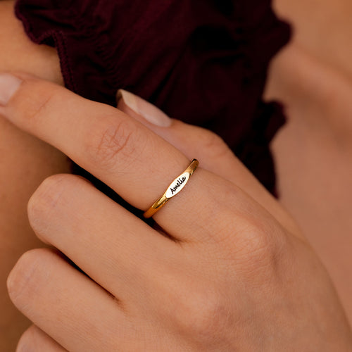 Signed Oval Ring