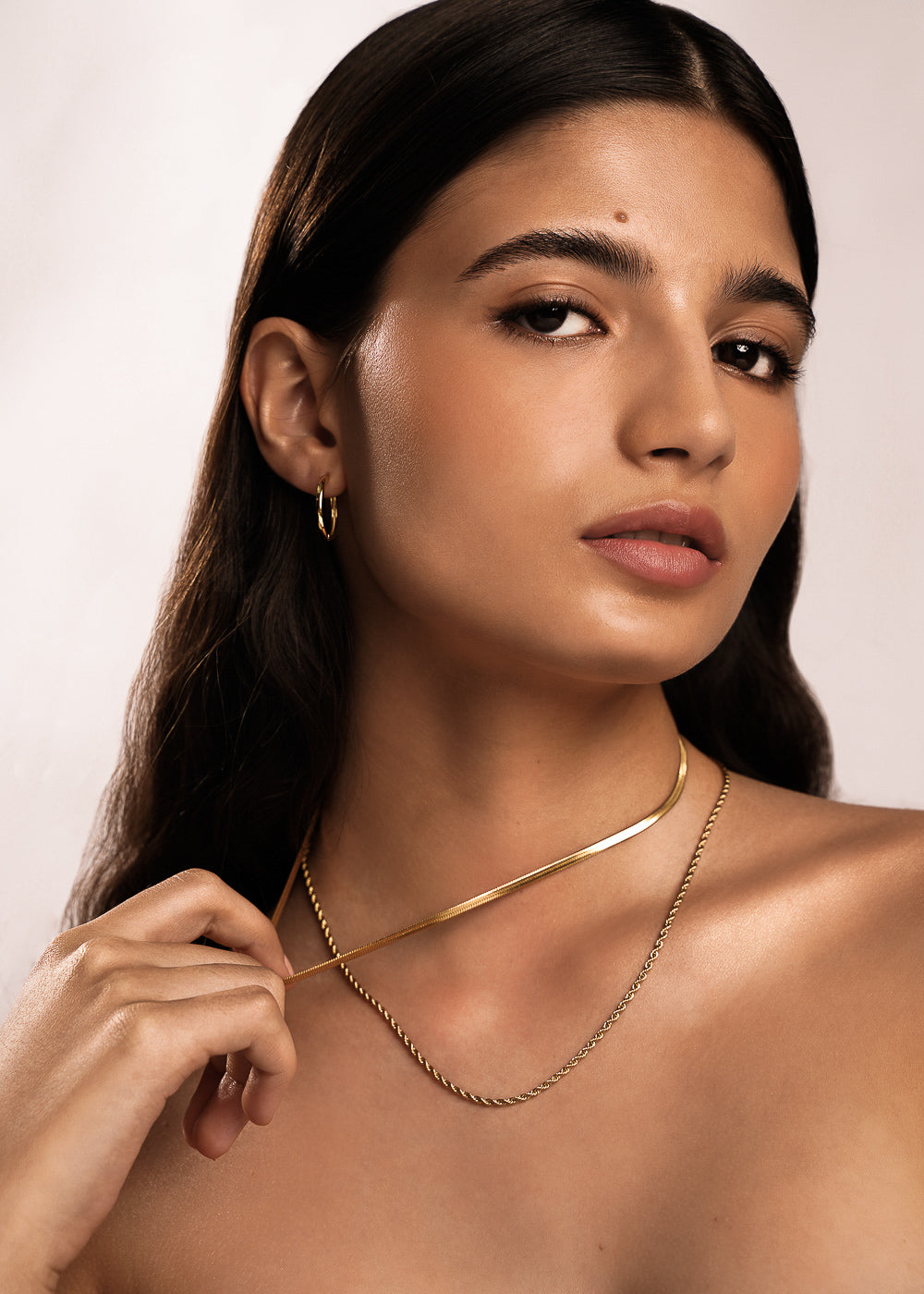 Collier Maille Serpent Fine en Or