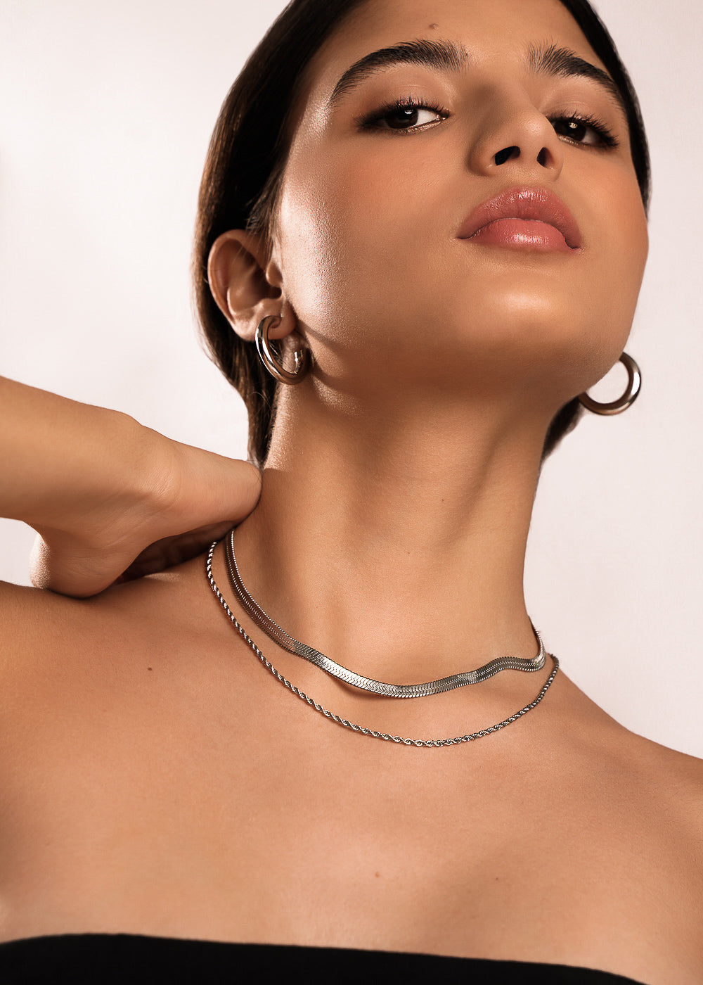 Collier Maille Serpent Fine en Argent