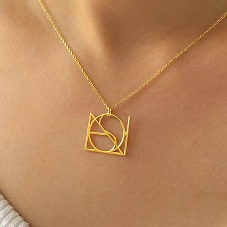 Collier Minimaliste Monogramme en Or