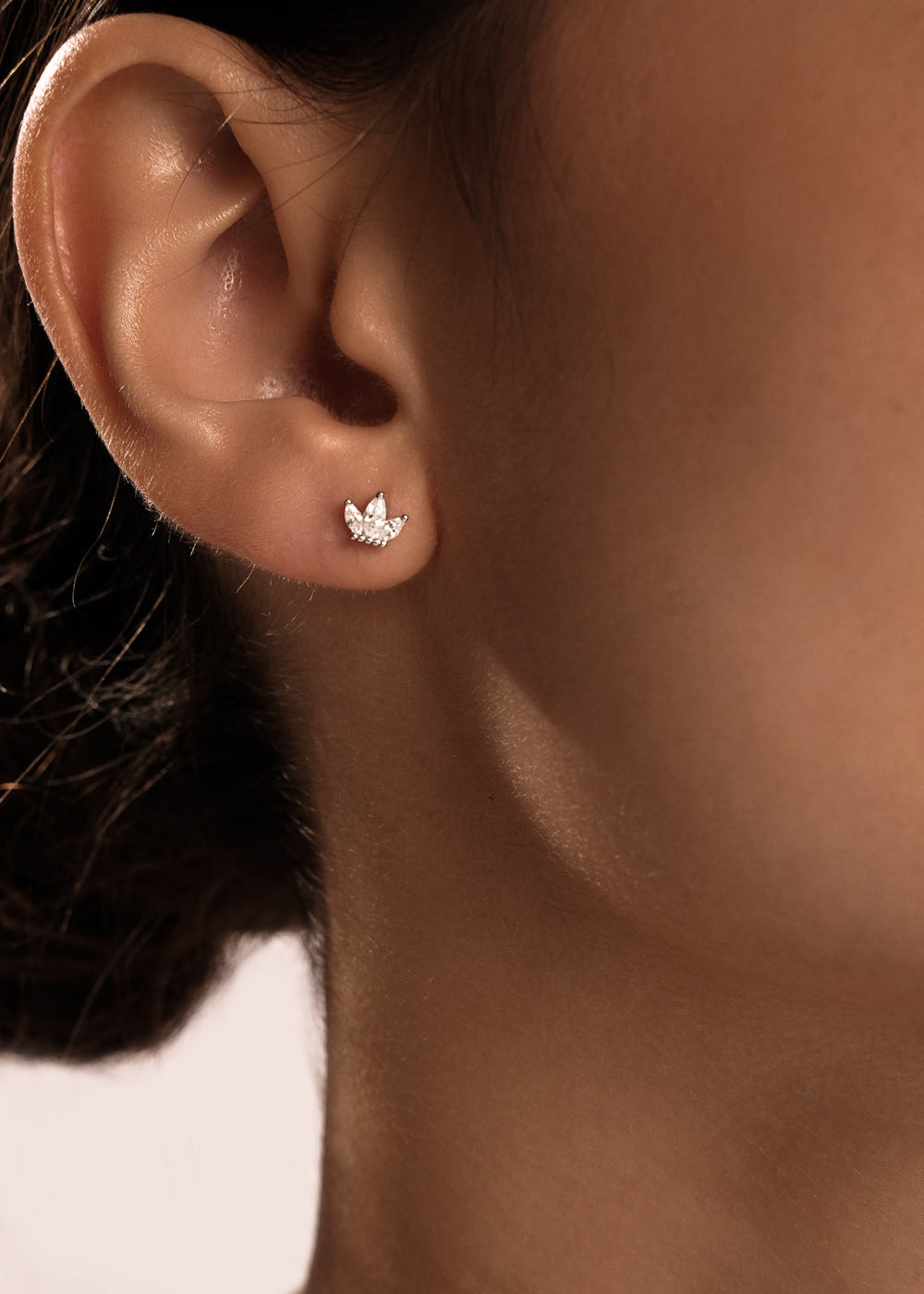 Puces d’Oreilles Couronne Jewel en Argent