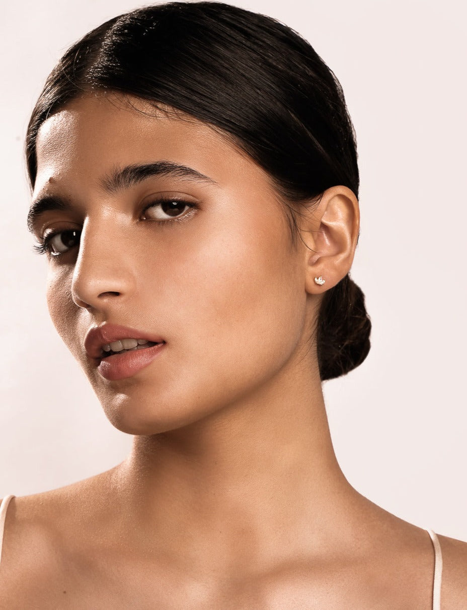 Puces d’Oreilles Couronne Jewel en Or