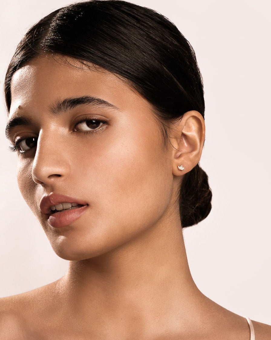 Puces d’Oreilles Couronne Jewel en Argent