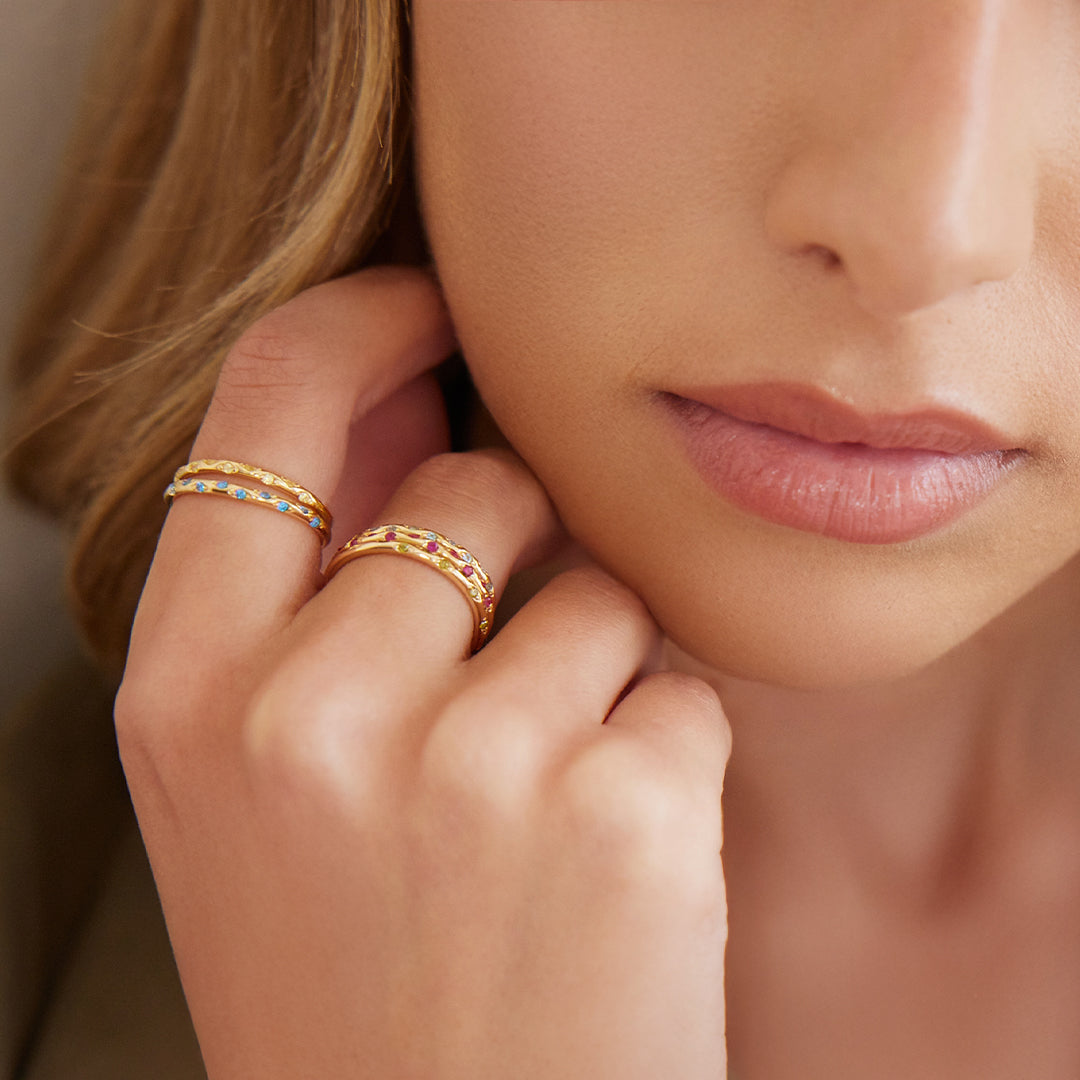 Bague Constellation Pierre de Naissance en Or