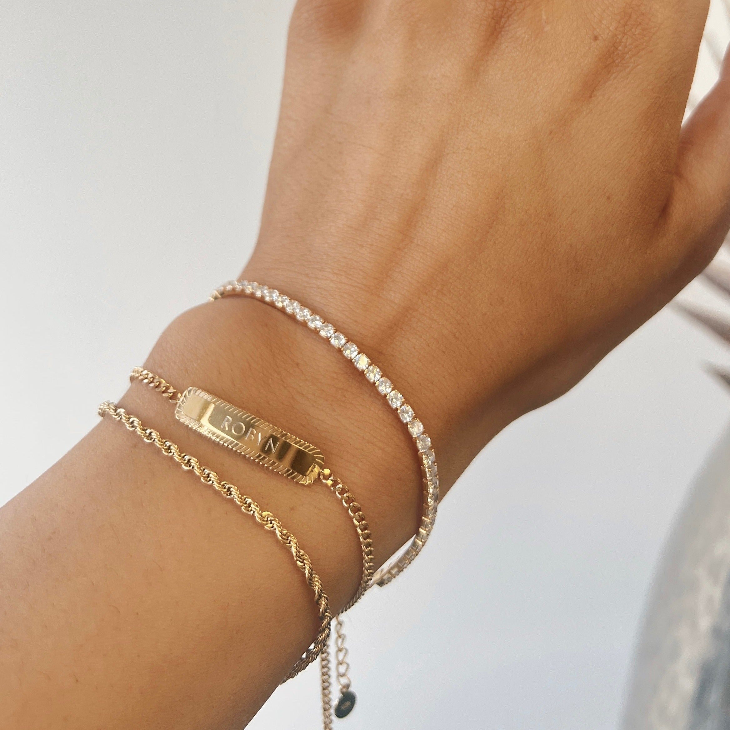 Bracelet Chaîne Tennis en Argent