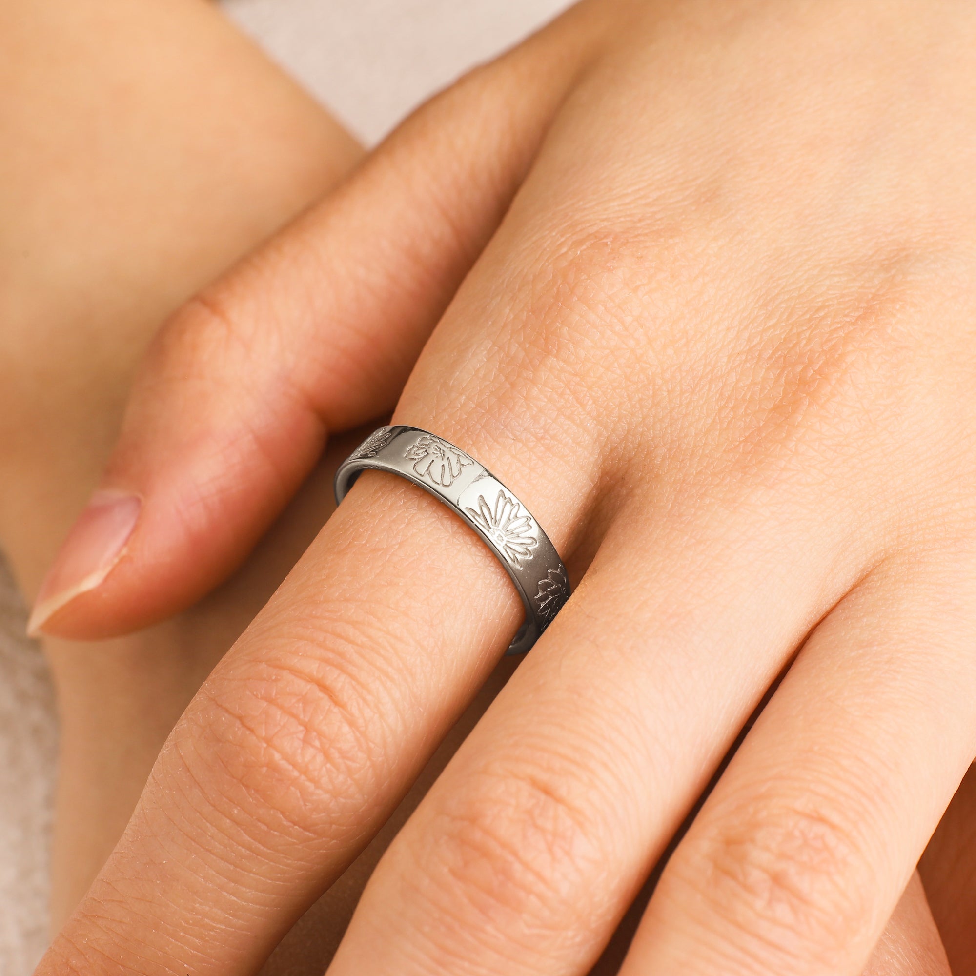 Engraved Garden Ring