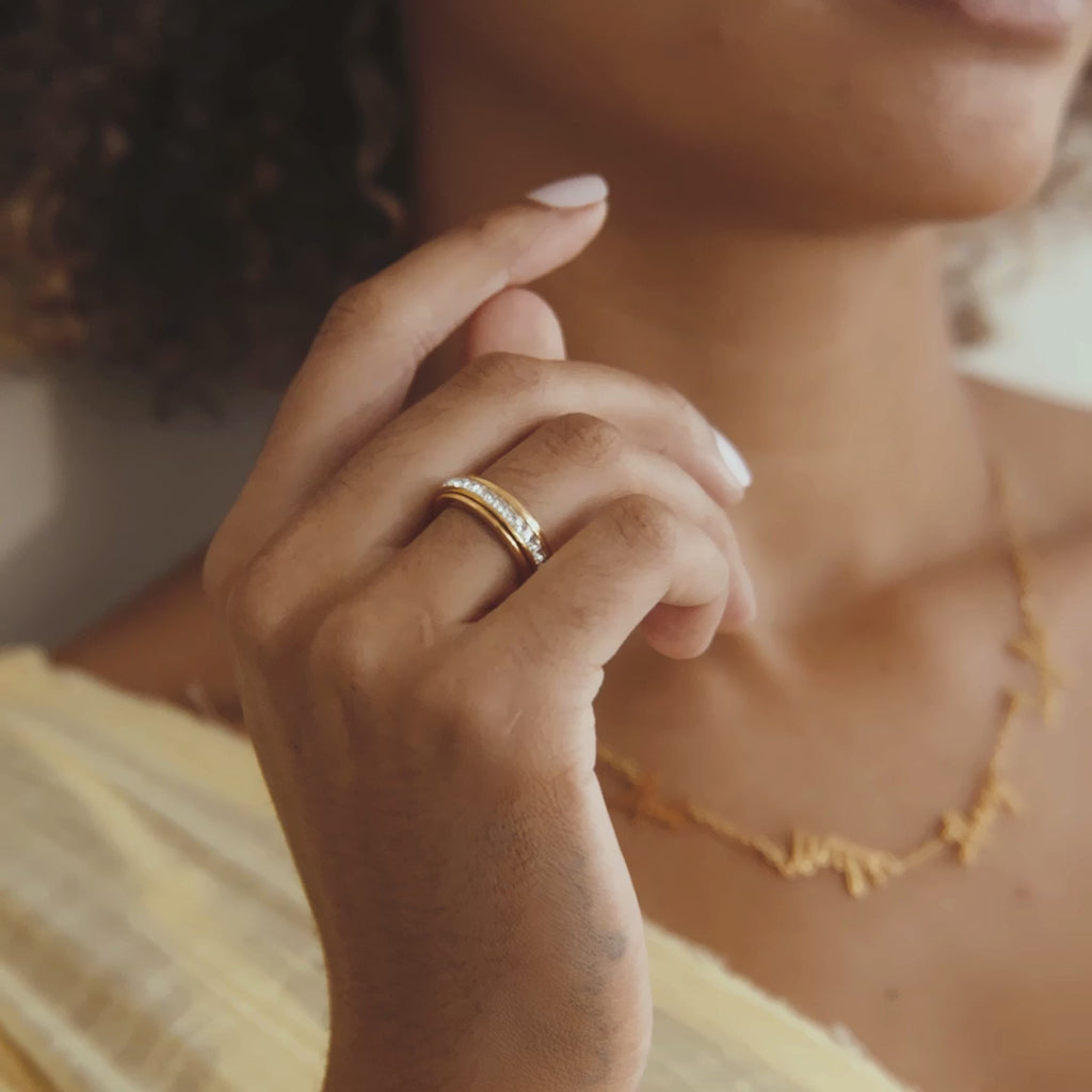 Bague Tournante Cristal