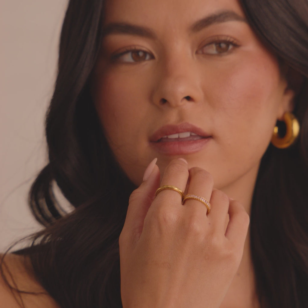 Bague Fine Martelée Anti-Stress