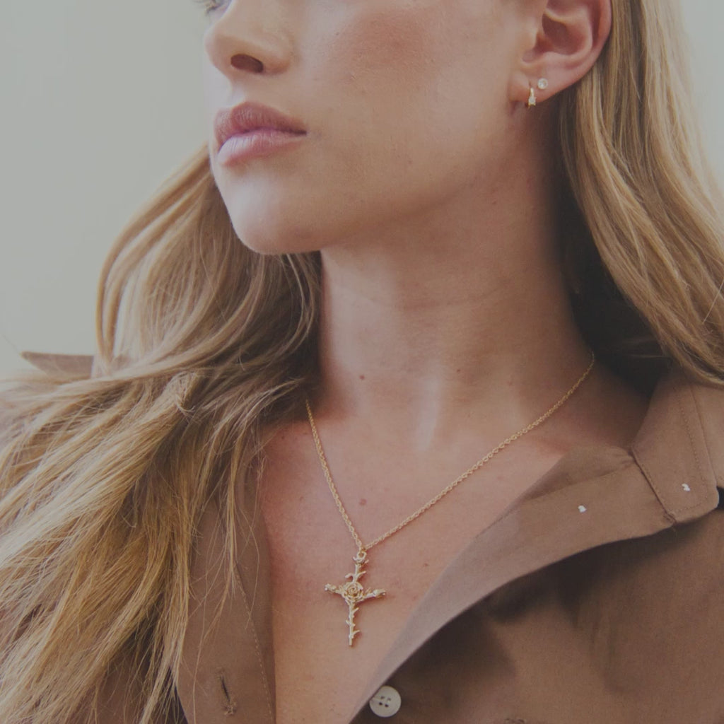 Ketting Hanger Bloemkruis