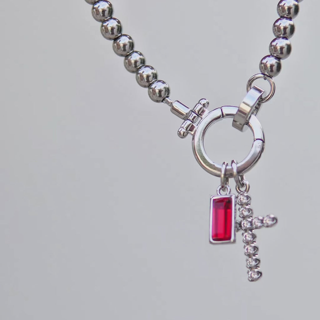 Armband Kruis & Geboortesteen