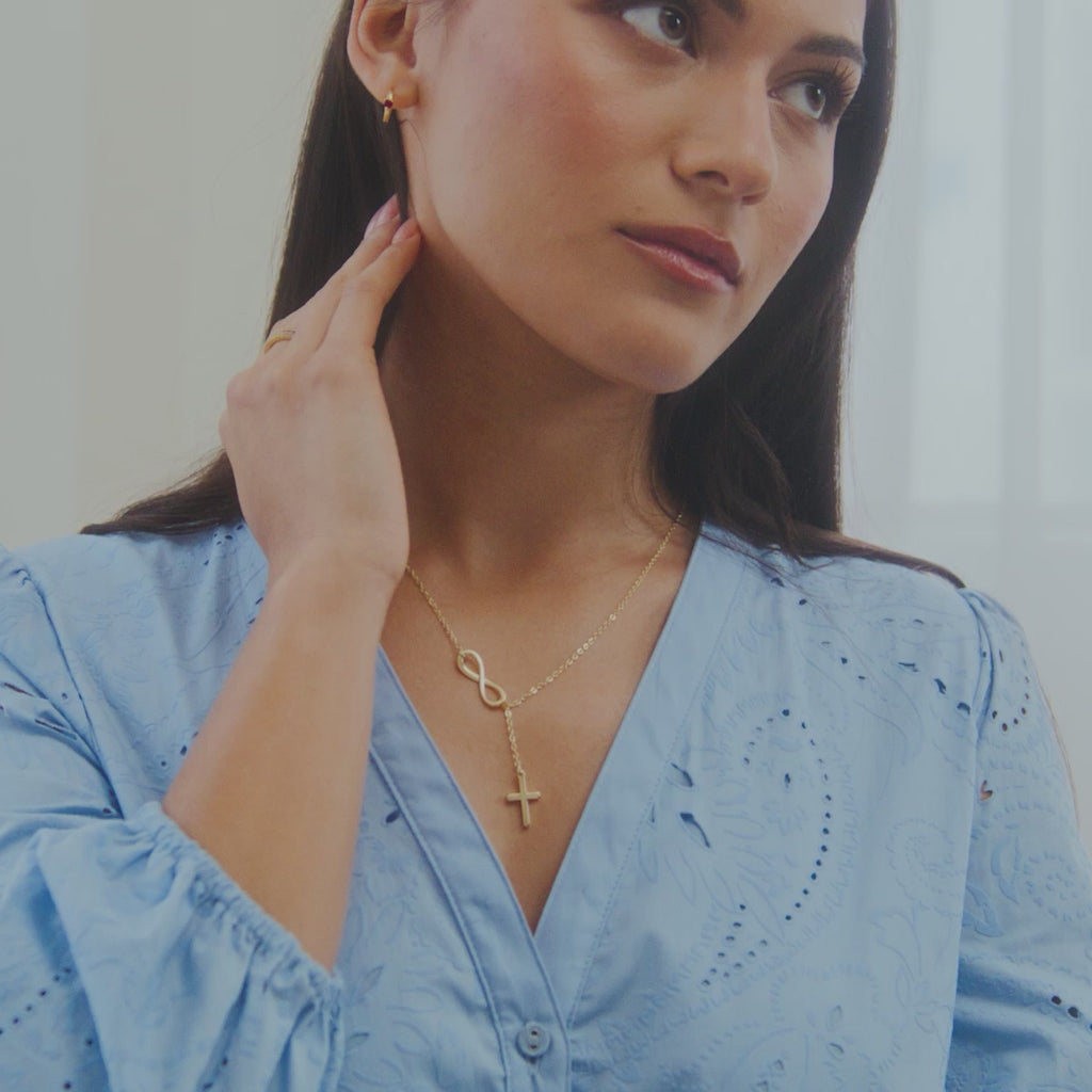 Infinity Cross Pendant Necklace