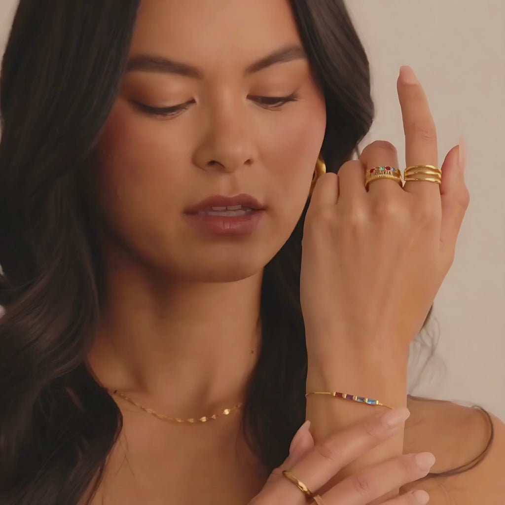 Rainbow Birthstone Bracelet