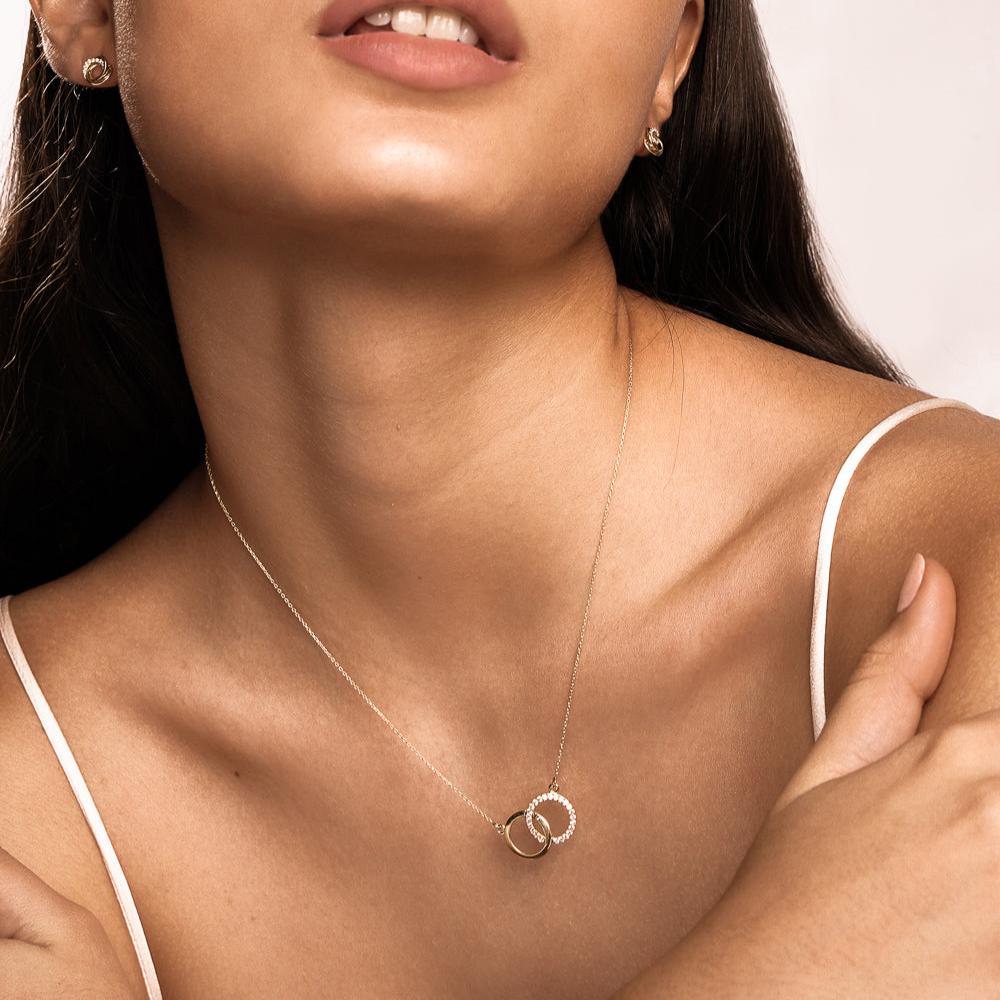 Collier Infini Pavé en Or Massif