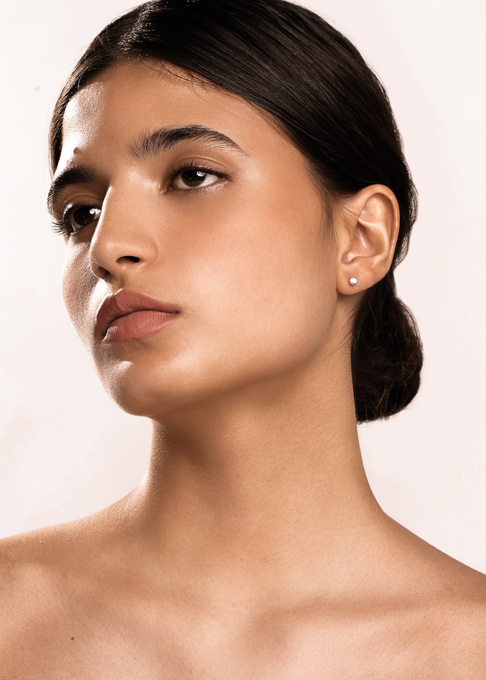 Puces d’Oreilles Sphères Pavé en Argent